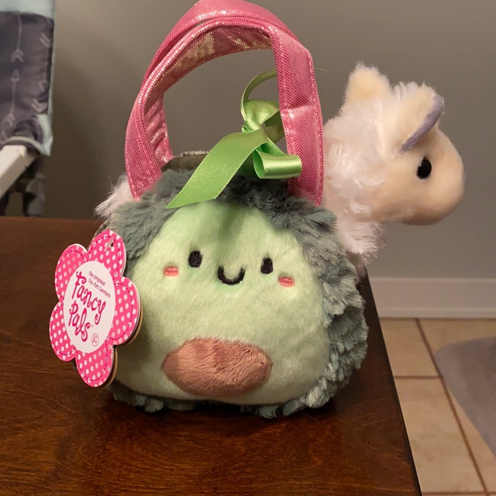 Avocado Purse with Miniature Plus Llama